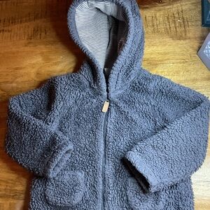 Blue Cozy Hooded Jacket